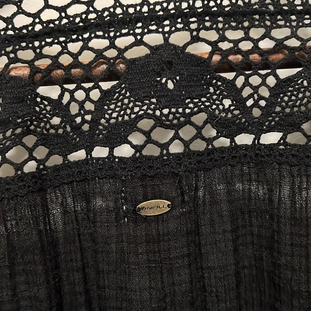 O’Neill Women’s Black Boho Beach Coverup - Small - Picture 4 of 8